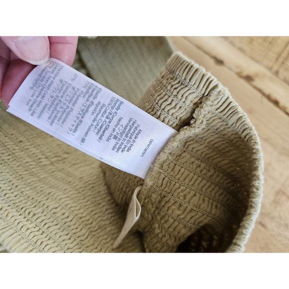 Madewell Dobby Smocked Soft Green Mini Skirt Women's Size M NWT - Picture 6 of 7